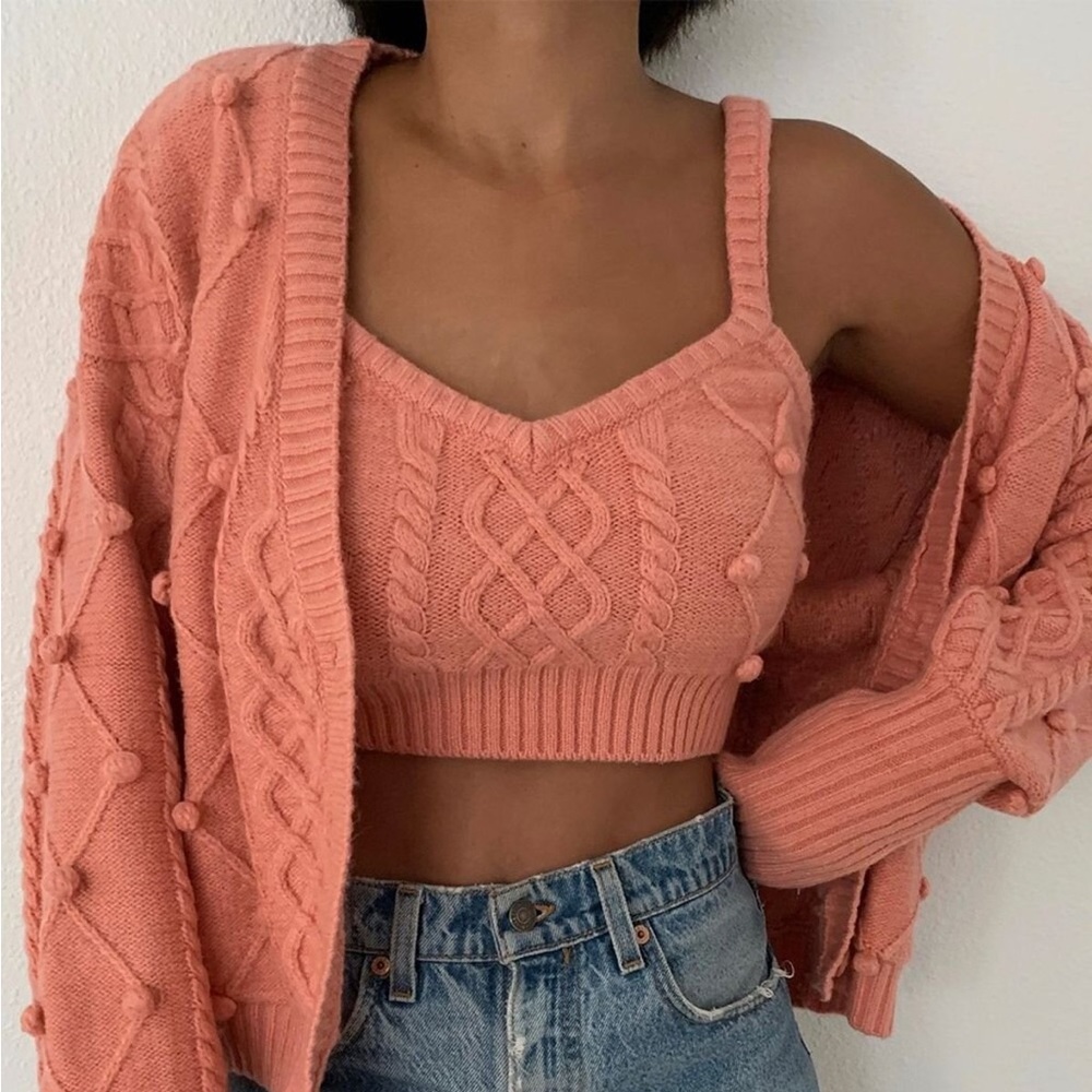 For Love and Lemons Florentina tank snd cardigan set